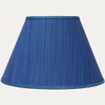 John Boyd Criollo Blue Horsehair Lampshade with Silk Trim