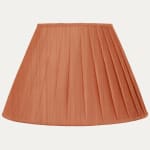 Persimmon Taffeta Silk Box Pleated Lampshade