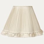Douppion Ivory Silk Scallop Lampshade