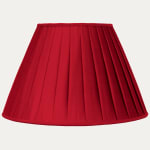 Douppion Vermillon Silk Box Pleated Lampshade