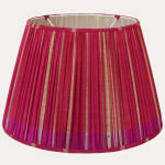 Vintage Turkish Striped Textile Lampshade with Silk Lining