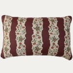 Jasper Red Oak Stripe Burgundy Decorative Cushion
