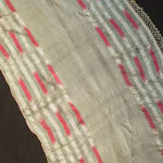 Antique Ottoman Scarf with Fine Dantelle WorkAntique Ottoman Scarf with Fine Dantelle Work
