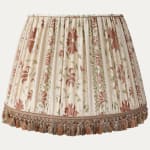 Namay Samay Suri Peach Handsewn Lampshade with Walnut Tassel Trim