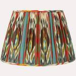 Robert Kime Peacock Blue Handsewn Gathered Lampshade