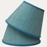 John Boyd Paso Pale Marine Horsehair Clip-on Lampshade with Cream Linen Lining