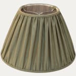 Claremont Gros de Tours Moire Khaki Silk Handsewn Lampshade