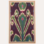 Framed Tajik Ikat Fragment 19th C.