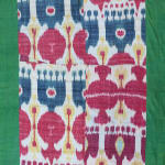 Antique Ikat Panel with Russian Roller Print Backing