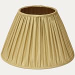 Taffetas Fontanges Pale Gold Silk Handsewn Empire Lampshade