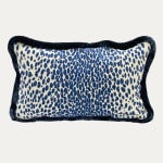 Schumacher Cheetah Ink Decorative Cushion handmade by Floren