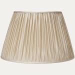 Ivory Douppion Silk Hand Sewn Gathered Lampshade