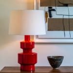 Shoreham Table Lamp Glazed Ceramic Red