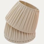 Hand-sewn Faille Lugano Vanilla Silk Pembroke Lampshade