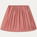 Dusty Pink Shot Silk Handsewn Gathered Lampshade
