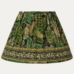 Decors Barbares Dans la Foret Green Lampshade with Silk Lining