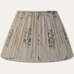 Karun Thakar Floral Lattice Ocherous on Mutka Silk Hand-Sewn Gathered Lampshade