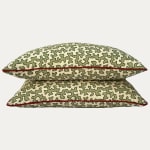 Sibyl Colefax & John Fowler Squiggle Moss Linen Decorative Cushion
