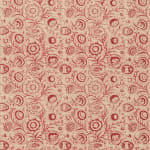 Woodcut Red On Beige