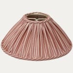 Colefax and Fowler Dart Stripe Tomato Hand-Sewn Coolie Lampshade