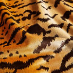 Scalamandre Tigre Silk Ivory Gold and Black