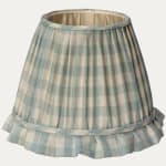 Colefax and Flower Pale Blue Minack Lampshade with Ruffle Skirt
