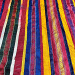 Ceremonial shawl or hanging in sewn silk strips from Djerba, Tunisia