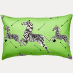 Scalamandre Zebras Petite Design in Lime Decorative Cushion