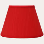 John Boyd Criollo Red Horsehair Clip-on Lampshade with Cream Linen Lining