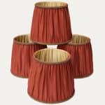 Jasper Crescent Silk New Wine Handsewn Lampshades with Samuel & Sons Braid