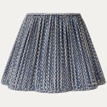Fortuny Tapa Brilliant Blue & Warm White Scallop Lampshade for US Lamps