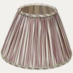 Pierre Frey Zelina Lilas Taffeta Silk Lampshade with Leaf Rope Trim
