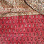 An Indian printed or hand blocked cotton Kalamkari