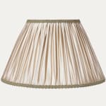 Putty Silk Handsewn Lampshade with George Spencer Designs Picot Braid