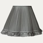 Blue Grey Faille Hamilton Silk Scallop Lampshade