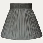 Blue Grey Faille Hamilton Silk Collar Top Lampshade