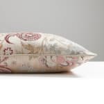 Dragon Tableau Winter Rose Cushion with Boulevard Cord Piping