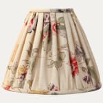 Bennison Samarkland Beige on Silk Handsewn Top Pendant Reading Light Lampshade