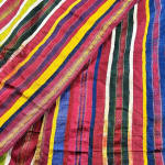 Ceremonial shawl or hanging in sewn silk strips from Djerba, Tunisia