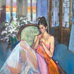 Geoffrey Humphries Seated Girl in Studio
