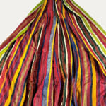 Ceremonial shawl or hanging in sewn silk strips from Djerba, Tunisia