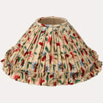 14in/36cm Decors Barbares Natacha Beige Lampshade with Ruche Skirt