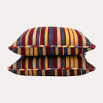 Robert Kime Palmyra Stripe Red Cushion handmade by Floren