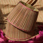 Aleta Fabrics Leila Stripe in Pink/Gold Lampshade