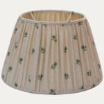 16in/41cm Decors Barbares Polonaise Green Handsewn Gathered Lampshade