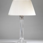 Lotus Column Table Lamp Glass & Nickel