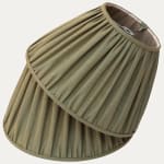 Claremont Gros de Tours Moire Khaki Silk Handsewn Lampshade
