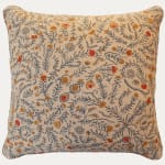 Bennison Cinnabar Sienna on Beige Linen Decorative Cushion