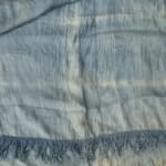 Uzbek Silk Shawl Grey Blue