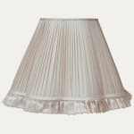 Ivory Faille Lugano Silk Scallop Lampshade